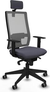 Sedia da ufficio Piqueras y Crespo, modello 1D066G2, colore grigio scuro