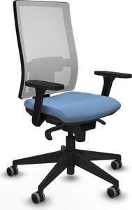 Sedia da ufficio Piqueras y Crespo modello 3D066G0, colore azzurro cielo