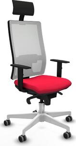 Sedia da ufficio Piqueras y Crespo, modello 1D026G1, colore rosso