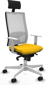 Sedia da ufficio Piqueras y Crespo, modello 4B026N1, colore giallo