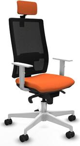 Sedia da ufficio Piqueras y Crespo, modello 4B026N2, colore arancione