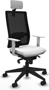 Sedia da ufficio Piqueras y Crespo, modello 4B066N2, colore bianco