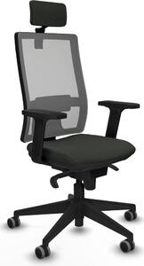 Sedia da ufficio Piqueras y Crespo 2D066G2, colore nero