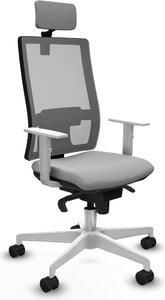 Sedia da ufficio Piqueras y Crespo, modello 4B026N2, colore grigio chiaro