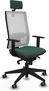 Sedia da ufficio Piqueras y Crespo, modello 1D066G2, colore verde