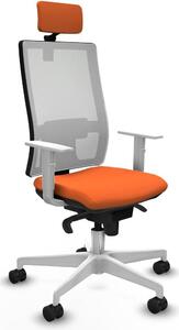 Sedia da ufficio Piqueras y Crespo, modello 4B026N2, colore arancione