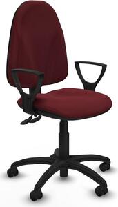 Sedia da ufficio Piqueras y Crespo modello BFN01RP, colore granata