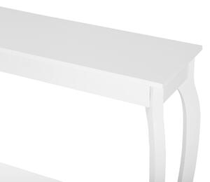 Consolle Bianco 100 x 30 cm Scaffale Espositore Moderno in Stile Francese Soggiorno Corridoio Camera da Letto Beliani