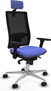 Sedia da ufficio Piqueras y Crespo, modello 3D086N2, colore azzurro chiaro