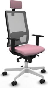 Sedia da ufficio Piqueras y Crespo, modello 1D026N2, colore rosa