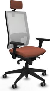Sedia da ufficio Piqueras y Crespo, modello 3D066G2, colore marrone