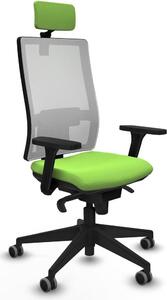 Sedia da ufficio Piqueras y Crespo, modello 3D066G2, colore pistacchio