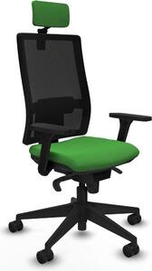Sedia da ufficio Piqueras y Crespo, modello 3D066N2, colore verde