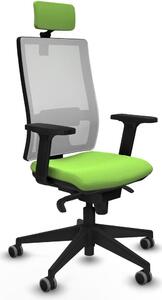 Sedia da ufficio Piqueras y Crespo, modello 2D066G2, colore pistacchio