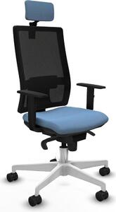 Sedia da ufficio Piqueras y Crespo, modello 1D026N2, colore blu cielo