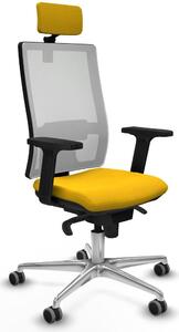 Sedia da ufficio Piqueras y Crespo 2D086G2, colore giallo