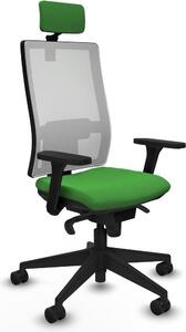 Sedia da ufficio Piqueras y Crespo, modello 3D066N2, colore verde