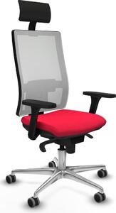 Sedia da ufficio Piqueras y Crespo, modello 3D086G1, colore rosso