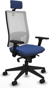 Sedia da ufficio Piqueras y Crespo, modello 3D066N2, colore blu navy