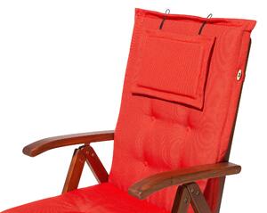 Cuscino per sedia da giardino Cuscino per schienale in poliestere rosso Design moderno Cuscino per esterni Beliani