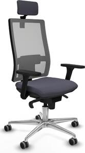 Sedia da ufficio Piqueras y Crespo, modello 3D086G2, colore grigio scuro