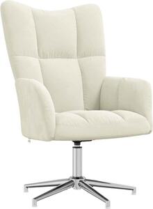 Sedia Relax Bianco Crema Velluto