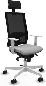 Sedia da ufficio Piqueras y Crespo, modello 4B026N1, colore grigio chiaro