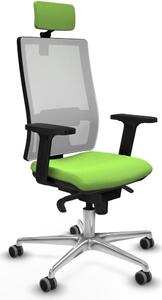 Sedia da ufficio Piqueras y Crespo, modello 2D086G2, colore pistacchio