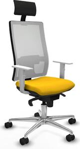 Sedia da ufficio Piqueras y Crespo, modello 4B086N1, colore giallo