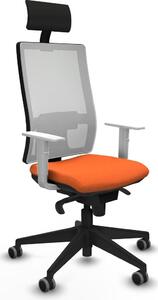 Sedia da ufficio Piqueras y Crespo, modello 4B066G1, colore arancione