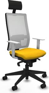 Sedia da ufficio Piqueras y Crespo, modello 4B066N1, colore giallo