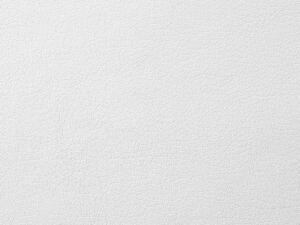 Letto continentale matrimoniale 140 cm 6 ecopelle bianca con materasso a molle insacchettate Beliani