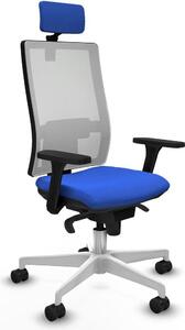 Sedia da ufficio Piqueras y Crespo modello 3D026N2, colore blu