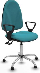 Sedia da ufficio Piqueras y Crespo modello BFN05RT, colore turchese