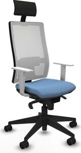 Sedia da ufficio Piqueras y Crespo, modello 4B066N1, colore blu cielo
