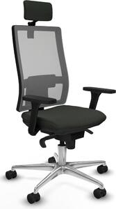 Sedia da ufficio Piqueras y Crespo, modello 3D086N2, colore nero