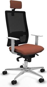 Sedia da ufficio Piqueras y Crespo, modello 4B086N2, colore marrone