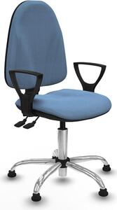 Sedia da ufficio Piqueras y Crespo modello BFN05RT, colore blu cielo
