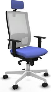 Sedia da ufficio Piqueras y Crespo, modello 1D026N2, colore azzurro chiaro