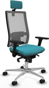 Sedia da ufficio Piqueras y Crespo, modello 3D086N2, colore turchese
