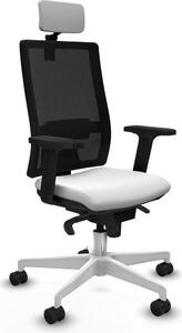 Sedia da ufficio Piqueras y Crespo modello 2D026N2, colore bianco