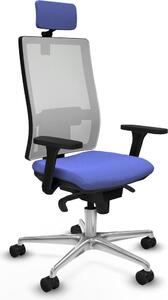 Sedia da ufficio Piqueras y Crespo, modello 3D086N2, colore azzurro chiaro