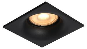 Plafoniera da incasso quadrata nera sabbiata per cucina soggiorno 1xGU10 10W ARANTA Italux