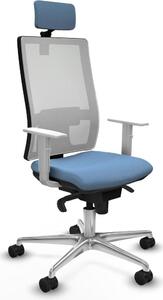 Sedia da ufficio Piqueras y Crespo, modello 4B086N2, colore blu cielo