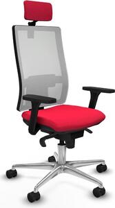 Sedia da ufficio Piqueras y Crespo, modello 3D086N2, colore rosso