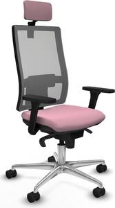 Sedia da ufficio Piqueras y Crespo, modello 3D086N2, colore rosa