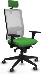 Sedia da ufficio Piqueras y Crespo, modello 3D066G2, colore verde