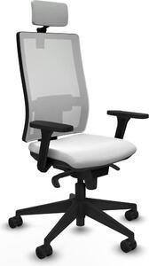 Sedia da ufficio Piqueras y Crespo, modello 3D066N2, colore bianco
