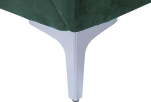 Divano Verde Rivestimento in Tessuto con Gambe di colore Argento 3 Posti Glam salotto Beliani