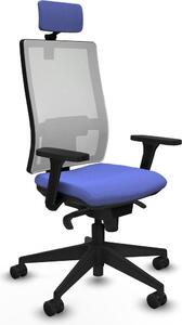 Sedia da ufficio Piqueras y Crespo, modello 3D066N2, colore azzurro chiaro